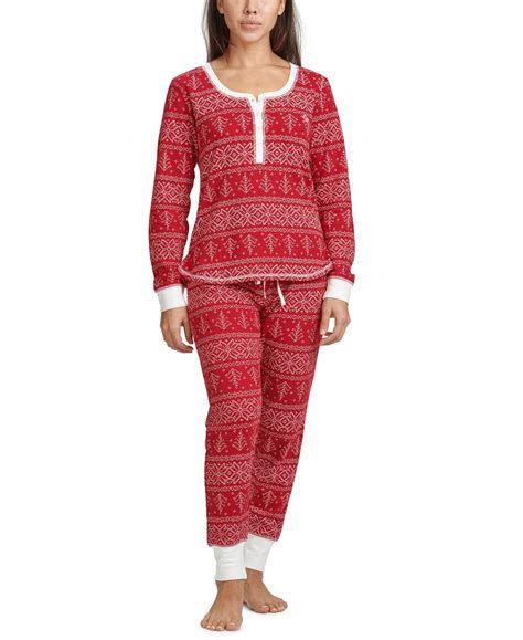 tommy hilfiger thermal pajama set